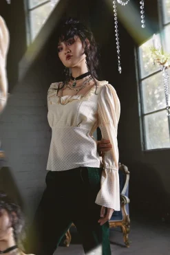 All Of White Sheer Blouse
