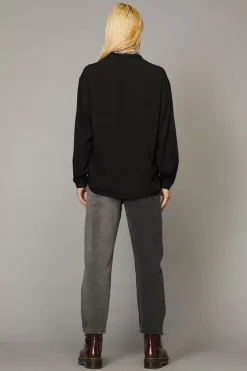 Bow Front Ls Shirt