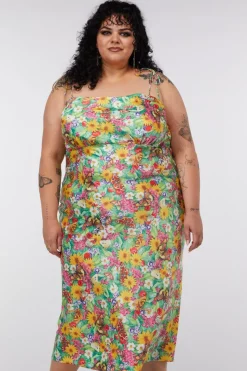 Curve Glade Satin Slip Dress