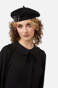 Heart Buckle Beret