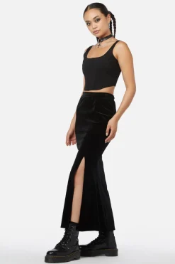 Obsidian Velvet Skirt