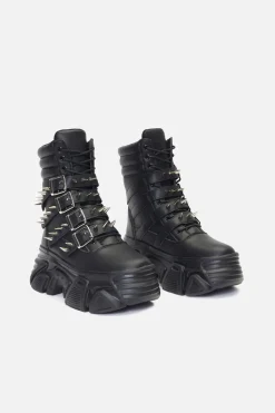 Spiked Sneaker Boots